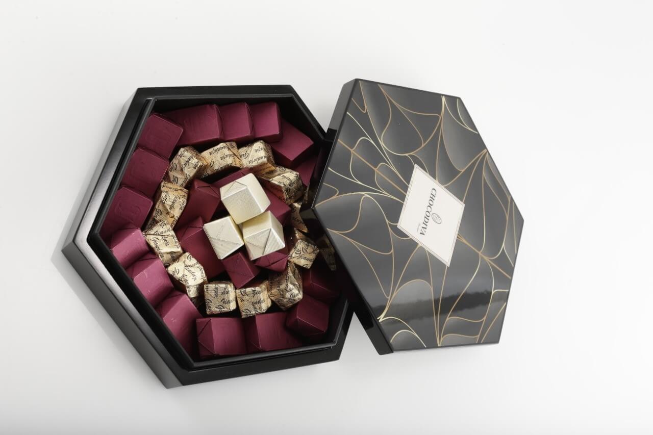 Coffret Hexagonale Bois Noble Recto/Verso