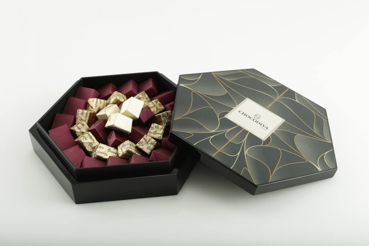 Coffret Hexagonale Bois Noble Recto/Verso